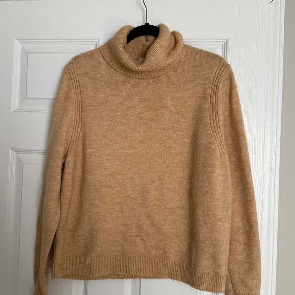 A New Day Sweaters - A New Day Supersoft Yarn Turtleneck Sweater in Heather Camel